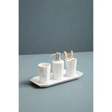 Orsina Riviera Two Compartment Toothbrush Holder | Modern Sink Organiser
