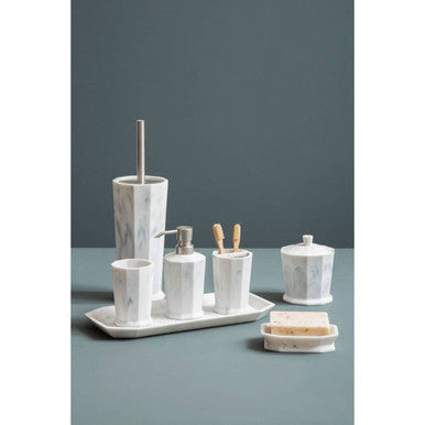Orsina Riviera Grey Cotton Jar | Modern Bathroom Vanity Storage