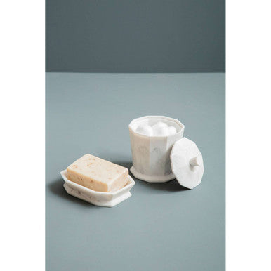 Orsina Riviera Grey Cotton Jar | Modern Bathroom Vanity Storage