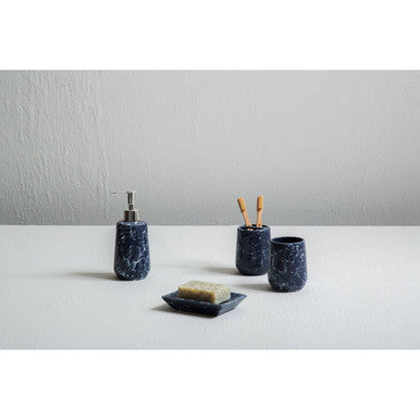 Orsina Bubble Marble Design Tumbler – Modern Bathroom & Makeup Organizer