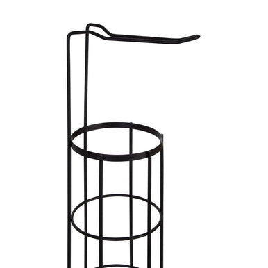 Orsina Linnea Black Toilet Roll Holder and Storer | Bathroom Storage