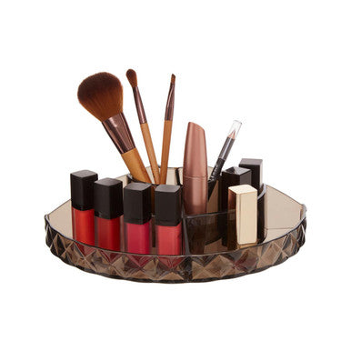 Orsina Beauty Semi Round Black Cosmetic Organiser | Makeup Storage