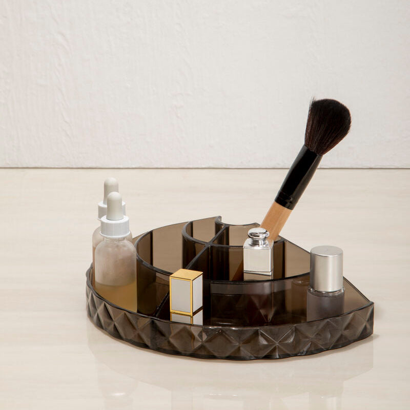 Orsina Beauty Semi Round Black Cosmetic Organiser | Makeup Storage