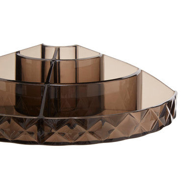 Orsina Beauty Semi Round Black Cosmetic Organiser | Makeup Storage