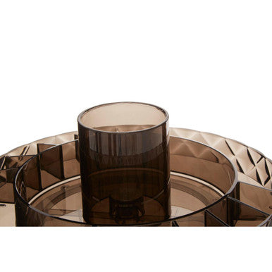 Orsina Rotating Makeup Organiser – Luxury Black Cosmetic Storage