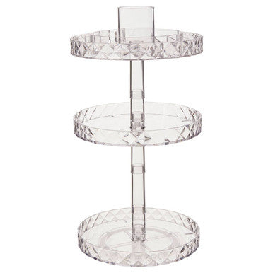 Orsina 3-Tier Rotating Makeup Organiser | Revolving Cosmetic Storage