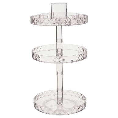 Orsina 3-Tier Rotating Makeup Organiser | Revolving Cosmetic Storage