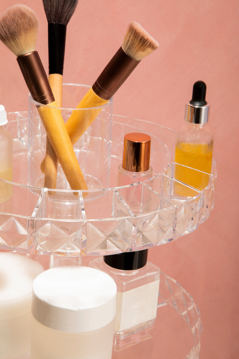 Orsina 3-Tier Rotating Makeup Organiser | Revolving Cosmetic Storage