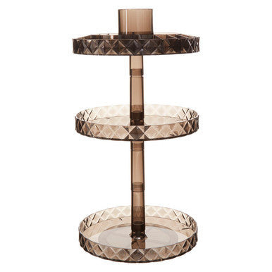 Orsina 3-Tier Rotating Makeup Organiser | Black Cosmetic Storage