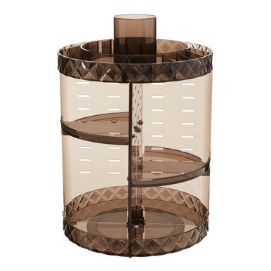 Orsina 3-Tier Rotating Makeup Organiser – Black Revolving Vanity Storage