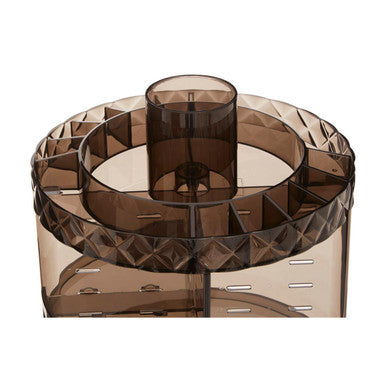 Orsina 3-Tier Rotating Makeup Organiser – Black Revolving Vanity Storage