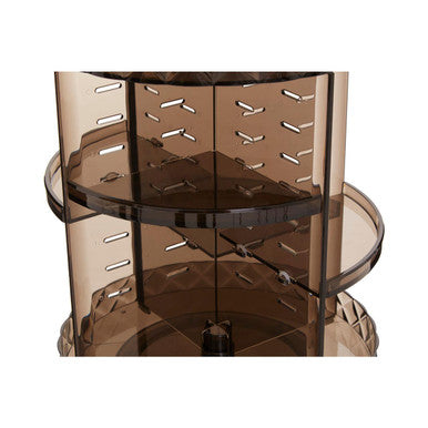 Orsina 3-Tier Rotating Makeup Organiser – Black Revolving Vanity Storage