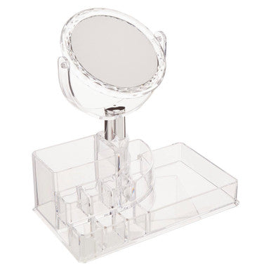 Orsina Beauty Cosmetic Organiser with Mirror | Modern Makeup Storage