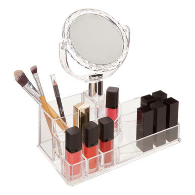 Orsina Beauty Cosmetic Organiser with Mirror | Modern Makeup Storage