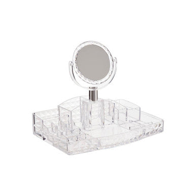 Orsina Cosmetic Organiser with Mirror – Makeup & Vanity Storage Box