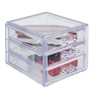 Orsina Makeup Cosmetic Organiser with 3 Drawers | Vanity Storage