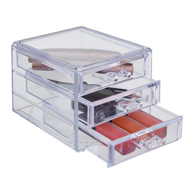 Orsina Makeup Cosmetic Organiser with 3 Drawers | Vanity Storage