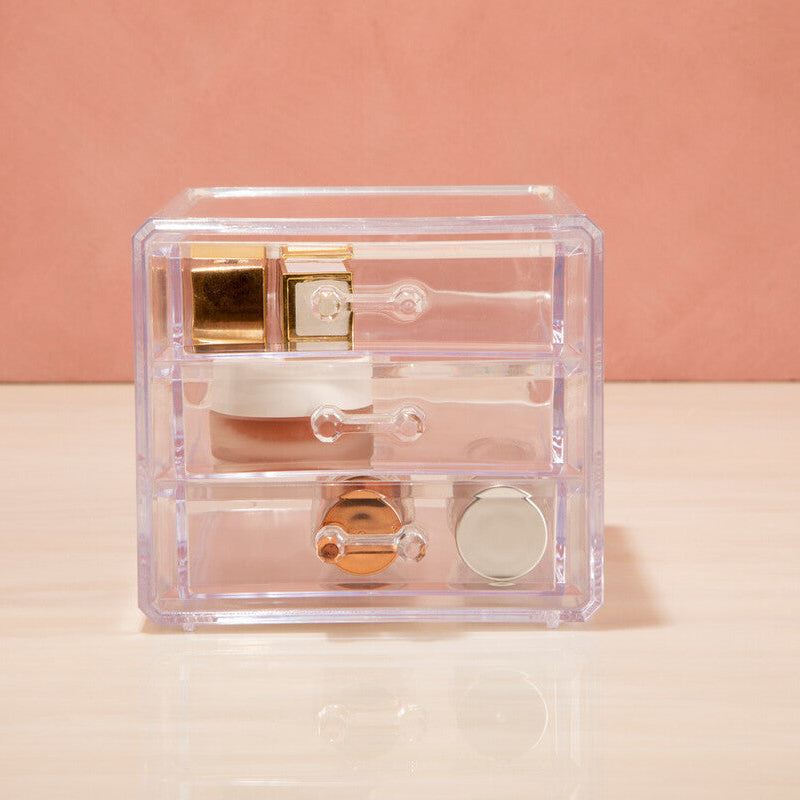 Orsina Makeup Cosmetic Organiser with 3 Drawers | Vanity Storage