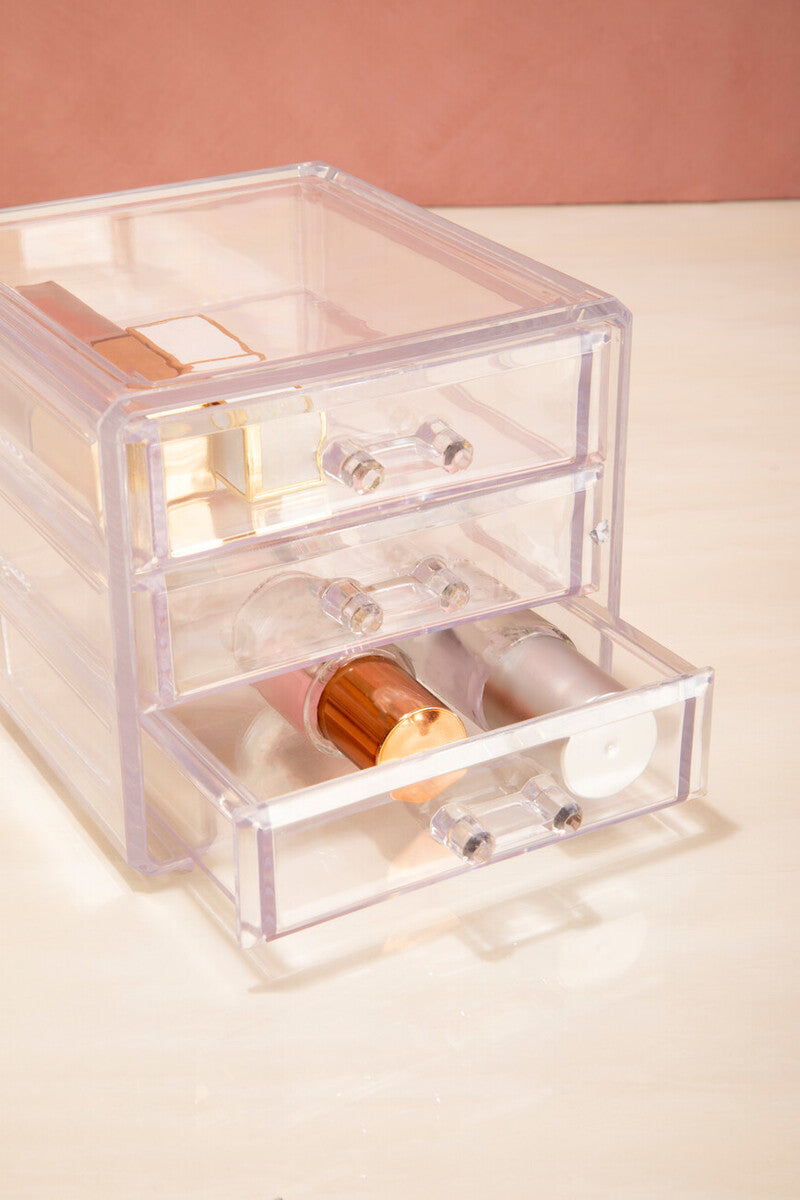 Orsina Makeup Cosmetic Organiser with 3 Drawers | Vanity Storage