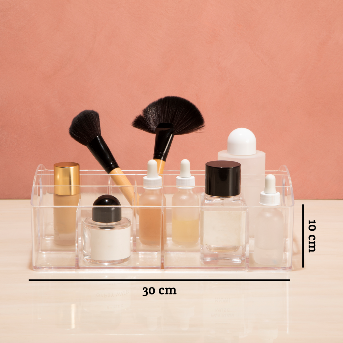 Orsina Beauty Cosmetics Organiser | 10 Compartment Makeup Storage