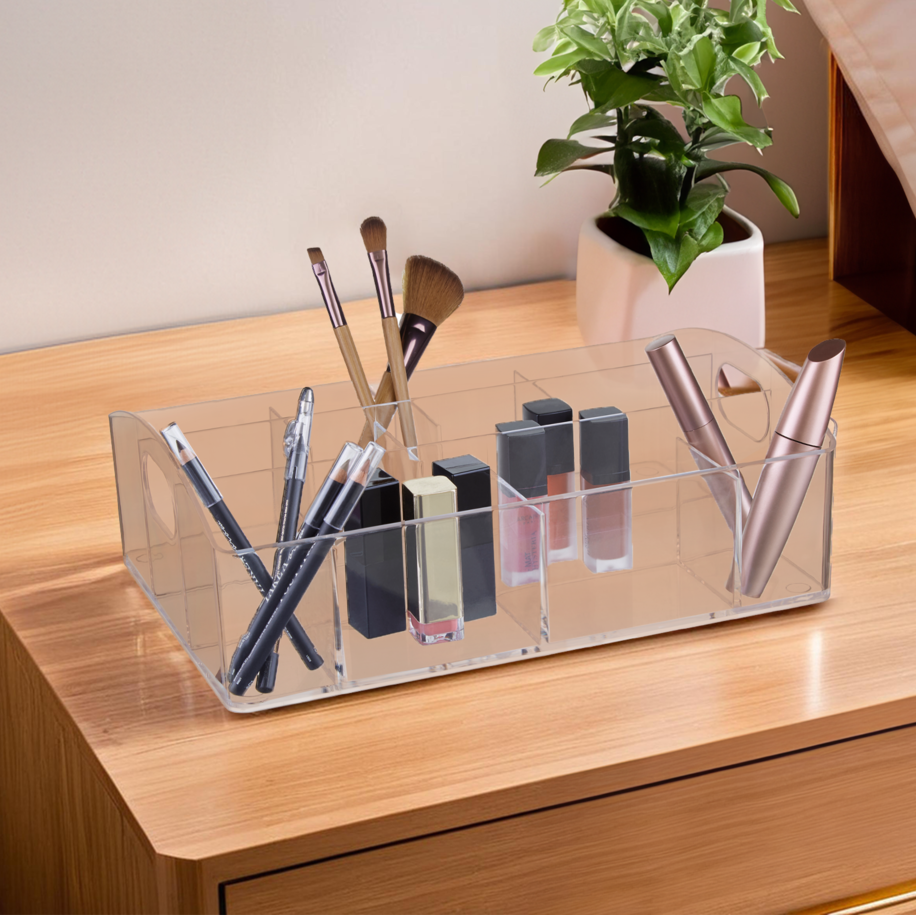 Orsina Beauty Cosmetics Organiser | 10 Compartment Makeup Storage