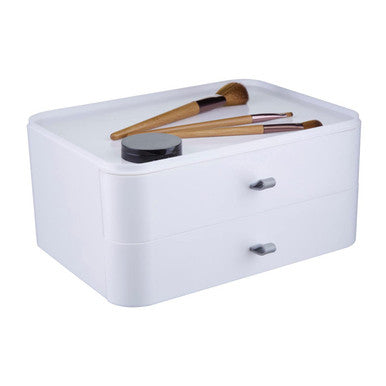 Orsina Beauty 2 Drawer Cosmetics Organiser | Modern Makeup Storage