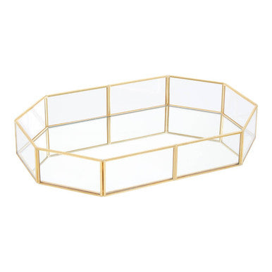 Orsina Vintage Glass Octagonal Jewellery Tray | Luxury Trinket Dish