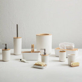 Orsina Canyon White Bathroom Tumbler – Minimalist Countertop Organizer