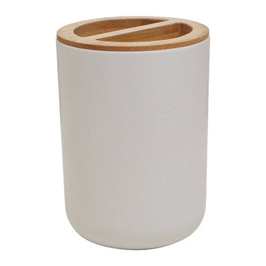Orsina Canyon White Toothbrush Holder – Modern Ceramic Bathroom Organizer