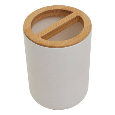 Orsina Canyon White Toothbrush Holder – Modern Ceramic Bathroom Organizer