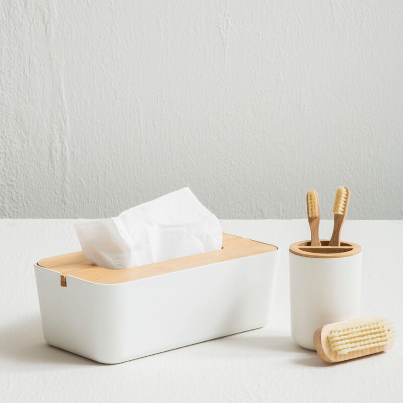 Orsina Canyon White Toothbrush Holder – Modern Ceramic Bathroom Organizer