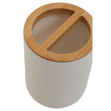 Orsina Canyon White Toothbrush Holder – Modern Ceramic Bathroom Organizer