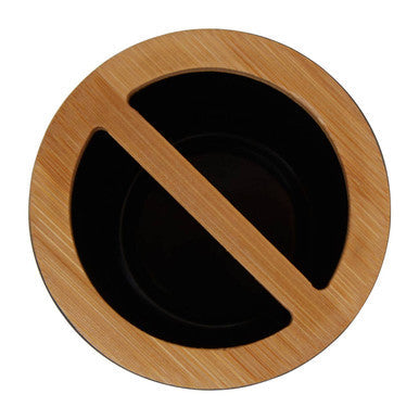 Orsina Canyon Black Toothbrush Holder – Modern Cylindrical Resin Design
