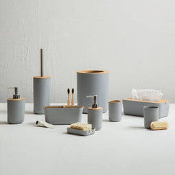 Orsina Canyon Grey Toilet Brush Holder – Slim Modern Bathroom Storage