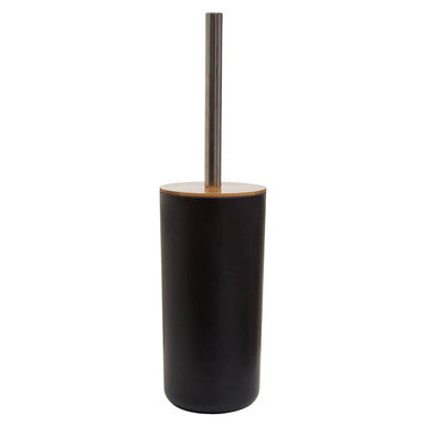 Orsina Canyon Black Toilet Brush Holder – Modern Cylindrical Design