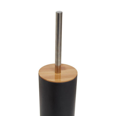 Orsina Canyon Black Toilet Brush Holder – Modern Cylindrical Design