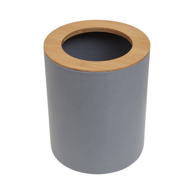 Orsina Canyon Grey Dust Bin – Round Modern Bathroom Wastebasket