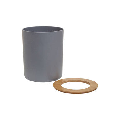 Orsina Canyon Grey Dust Bin – Round Modern Bathroom Wastebasket