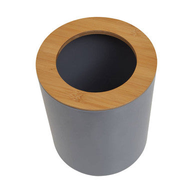 Orsina Canyon Grey Dust Bin – Round Modern Bathroom Wastebasket