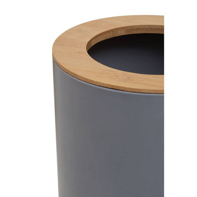 Orsina Canyon Grey Dust Bin – Round Modern Bathroom Wastebasket