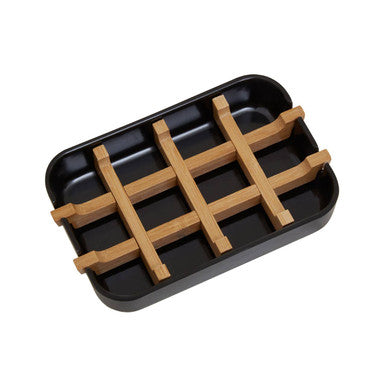 Orsina Canyon Black Soap Dish – Matte Black Draining Bathroom Accessory