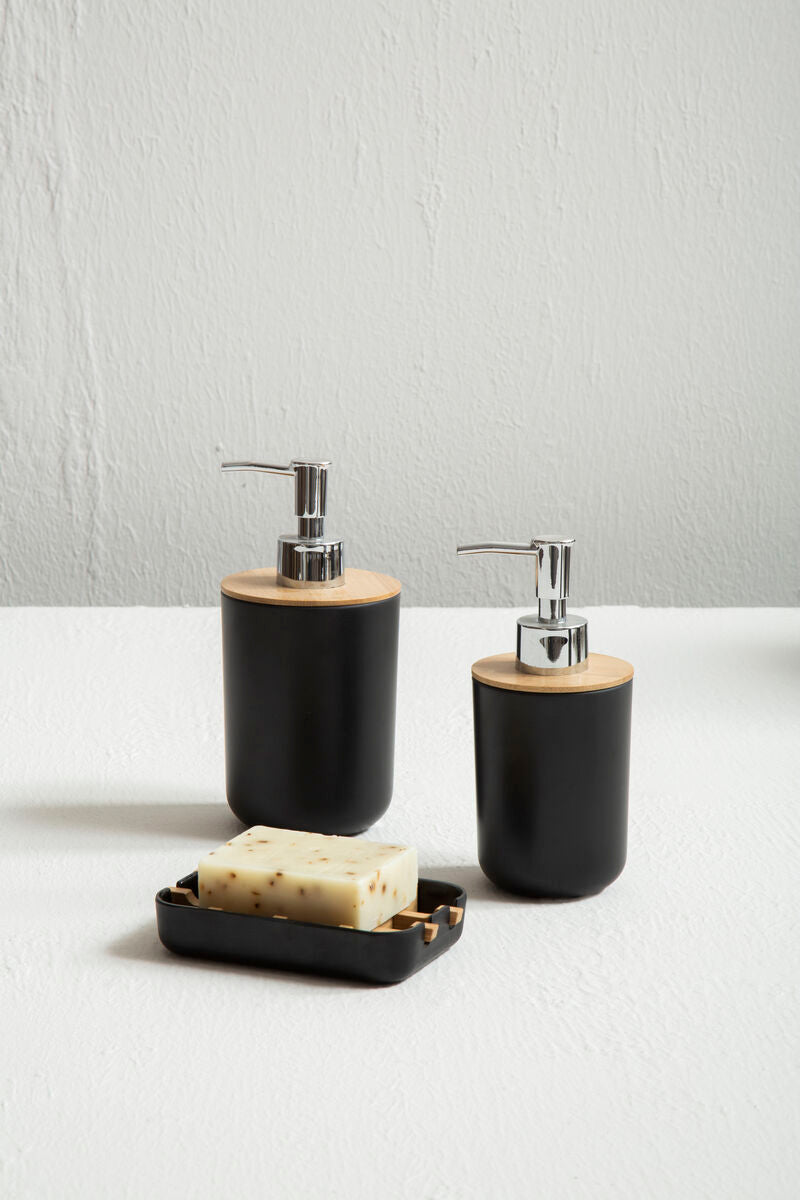 Orsina Canyon Black Soap Dish – Matte Black Draining Bathroom Accessory