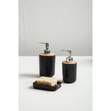 Orsina Canyon Black Soap Dish – Matte Black Draining Bathroom Accessory