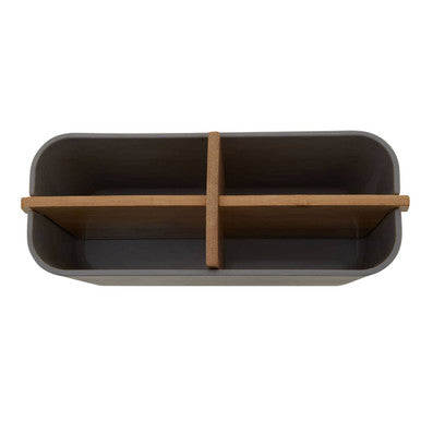 Orsina Canyon Grey 4 Section Organiser – Modern Desk & Vanity Tray