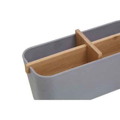 Orsina Canyon Grey 4 Section Organiser – Modern Desk & Vanity Tray