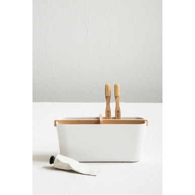 Orsina Canyon White 4 Section Modular Desk and Bathroom Organiser