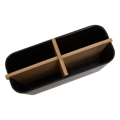 Orsina Canyon Black 4 Section Desk Organiser – Modular Storage Box