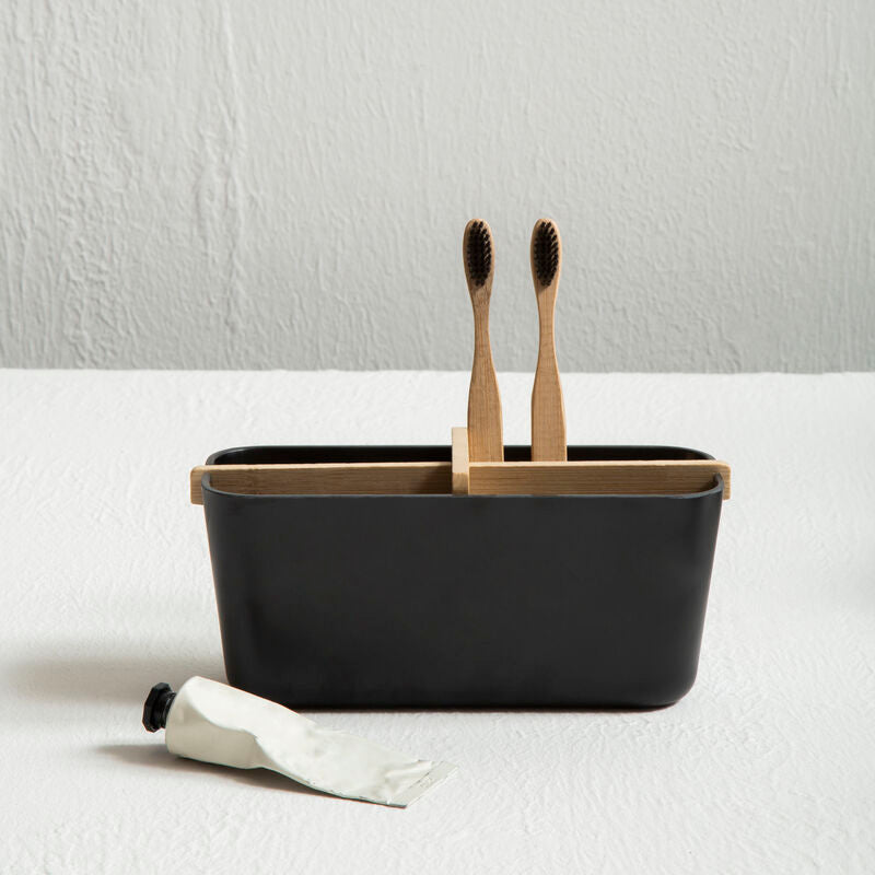 Orsina Canyon Black 4 Section Desk Organiser – Modular Storage Box