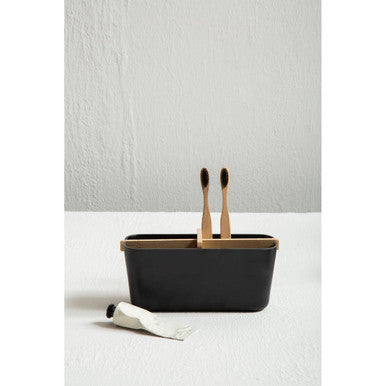 Orsina Canyon Black 4 Section Desk Organiser – Modular Storage Box