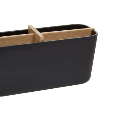 Orsina Canyon Black 4 Section Desk Organiser – Modular Storage Box